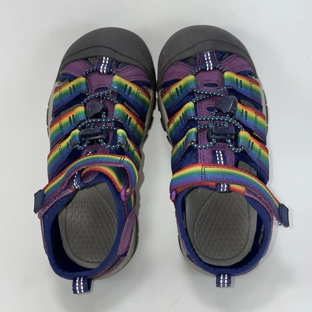 KEEN Newport H2 Kids Sandals Size 1 US Purple Rainbow Tie Dye Water Shoes - Picture 5 of 9